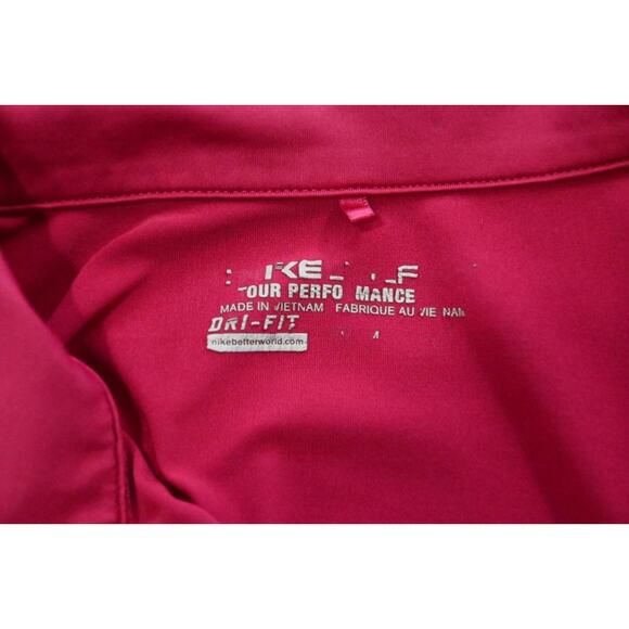Nike Golf 1/4 Zip Dri Fit Tour Performance Pink Athletic Jacket Womens Medium - Picture 9 of 10